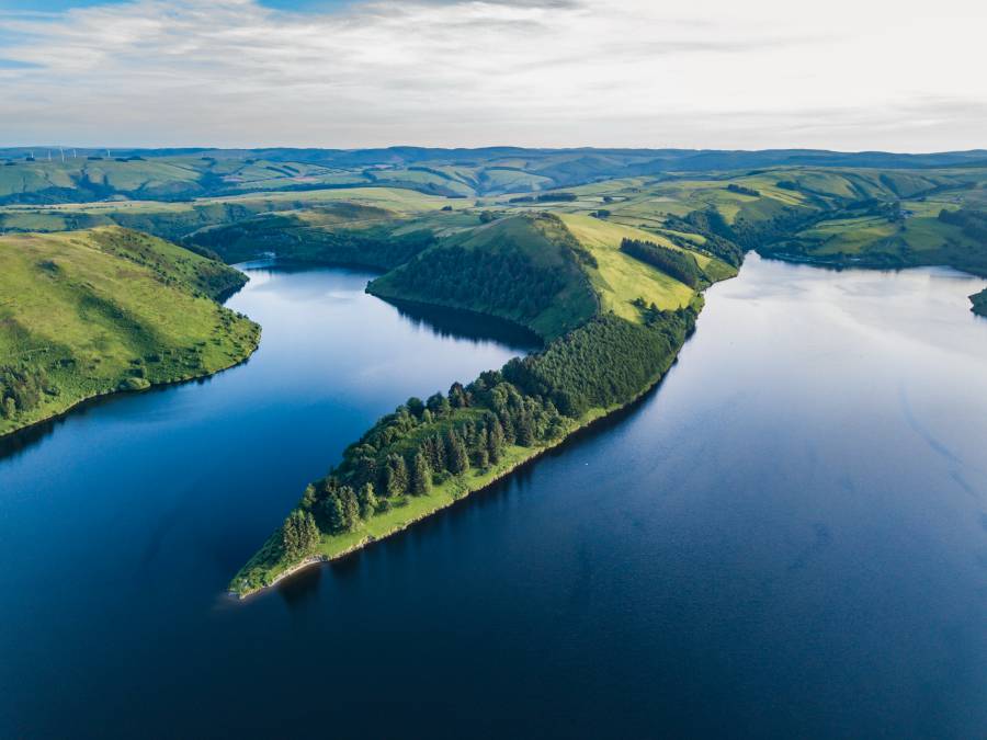 Llyn Clywedog Dam, Llanidloes, Powys, Wales